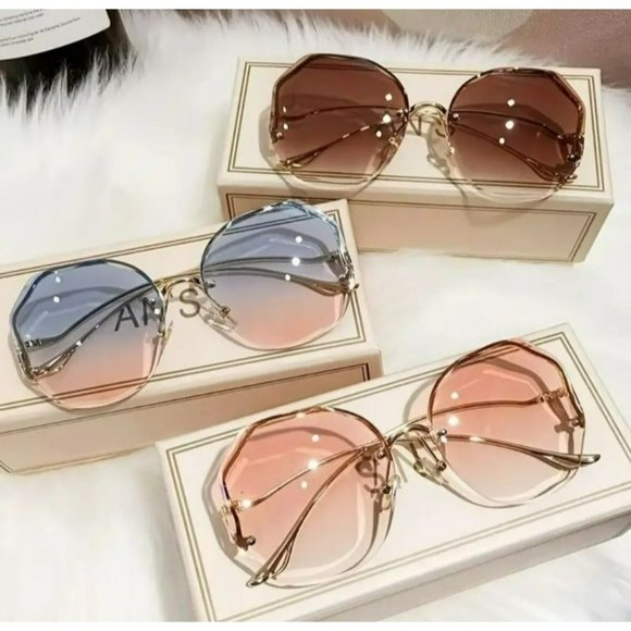 Rimless Round Sunglasses Accessories - NWT - Stylish Rimless Round Sunglasses (SKU 0097)